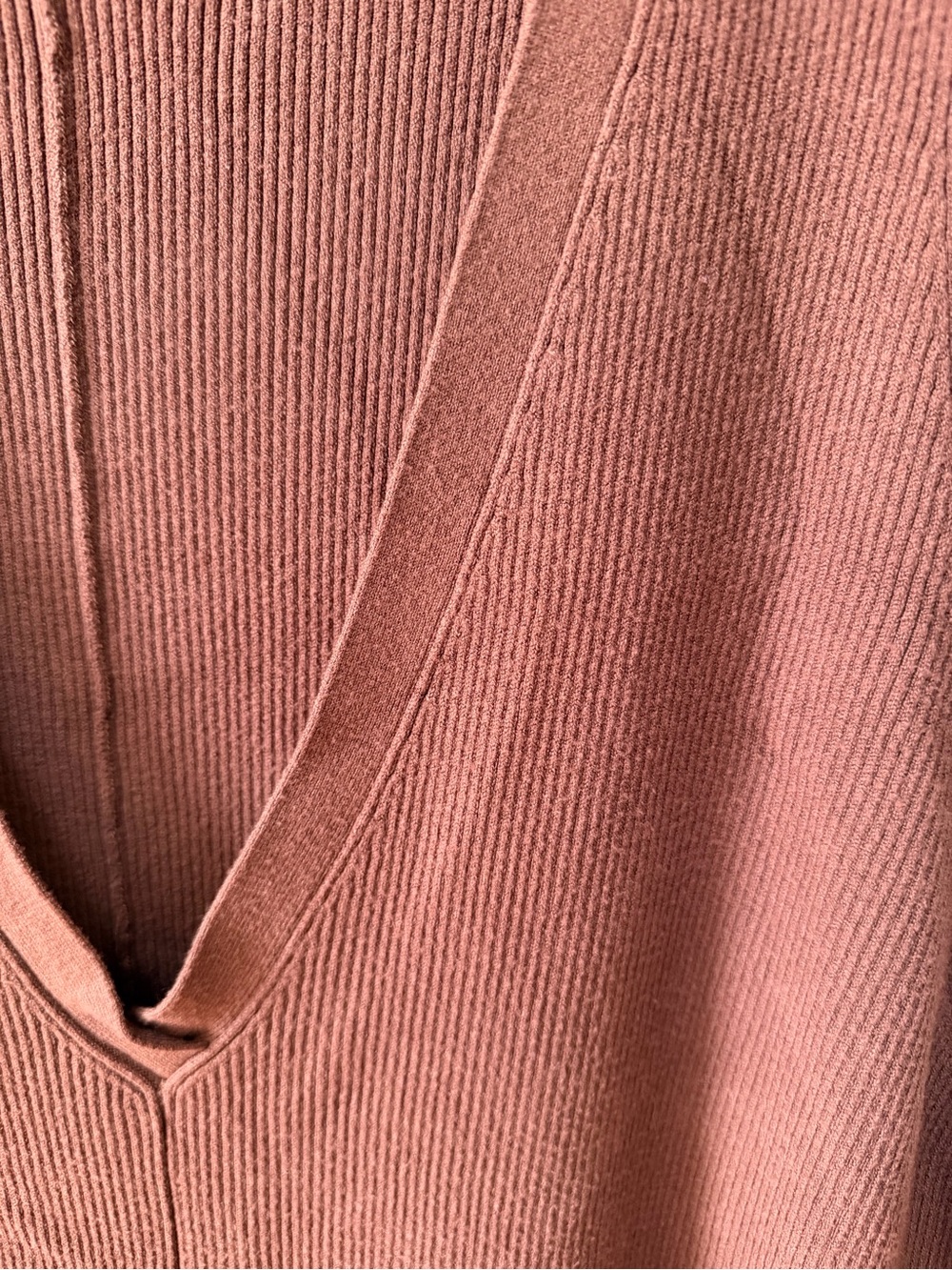 Daily Practice Anthropologie Brown Ribbed Knit Vest Maxi Dress Side Slit Sz 3X - Picture 5 of 6